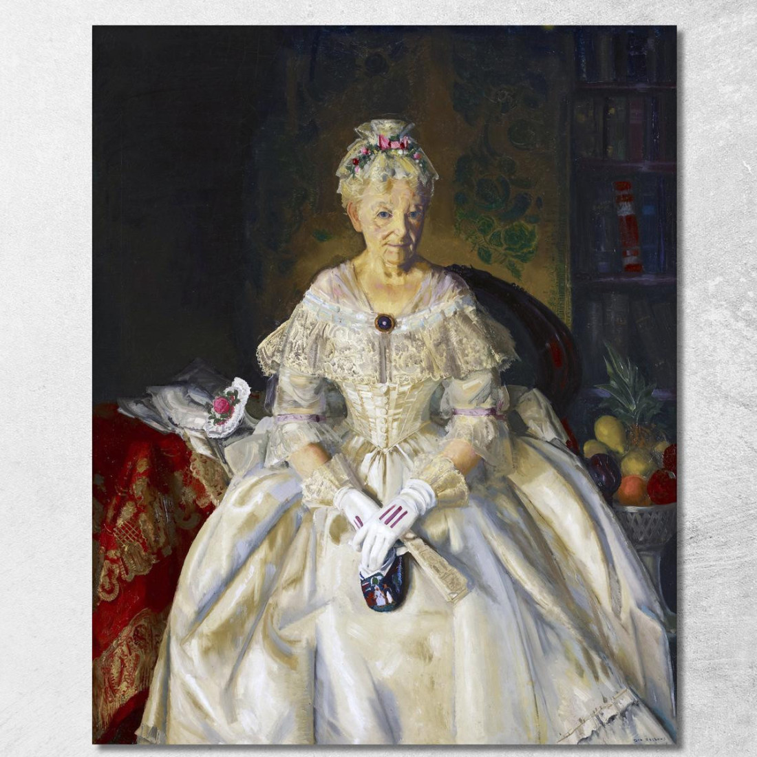 La Signora T. In Seta Color Crema N. 2 George Bellows gbl13 quadro stampato su tela La Signora T. In Seta Color Crema N. 2 George Bellows gbl13 quadro stampato su tela