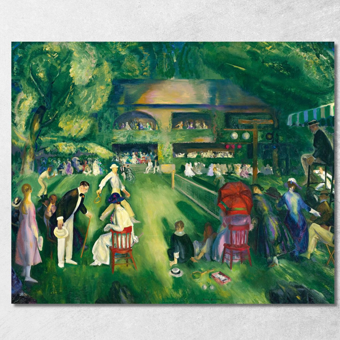Tennis A Newport George Bellows gbl19 quadro stampato su tela Tennis A Newport George Bellows gbl19 quadro stampato su tela