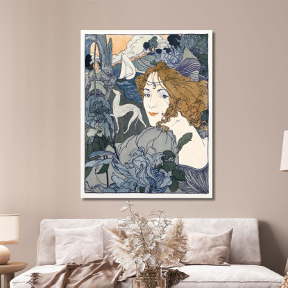 Indietro Georges de Feure gdf13 quadro stampato su tela