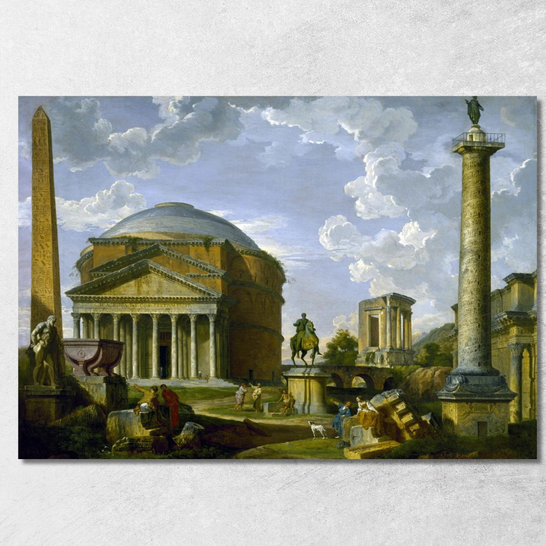 Vista Fantasy Con Il Pantheon E Altri Monumenti Dell'Antica Roma Giovanni Paolo Pannini gpp6 quadro stampato su tela Vista Fantasy Con Il Pantheon E Altri Monumenti Dell'Antica Roma Giovanni Paolo Pannini gpp6 quadro stampato su tela