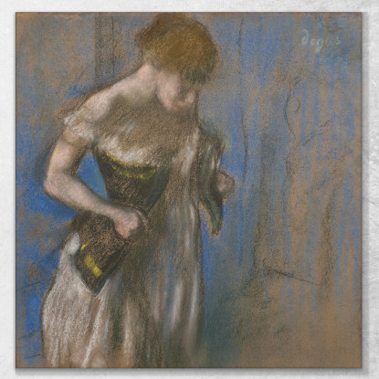 Donna Che Si Mette Il Corsetto Edgar Degas edg168 quadro stampato su tela