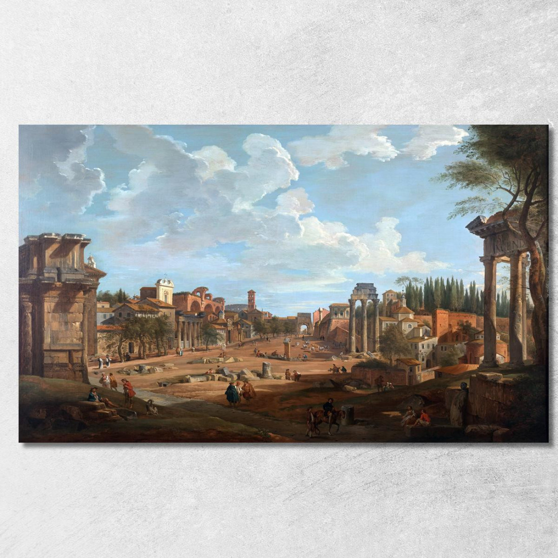 Vista Di Roma Giovanni Paolo Pannini gpp26 quadro stampato su tela Vista Di Roma Giovanni Paolo Pannini gpp26 quadro stampato su tela