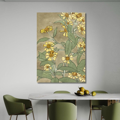 Margherite Con Centro Arancione E Petali Gialli Hannah Borger Overbeck hbo7 quadro stampato su tela