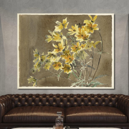 Fiore Giallo Con Bordo Hannah Borger Overbeck hbo20 quadro stampato su tela