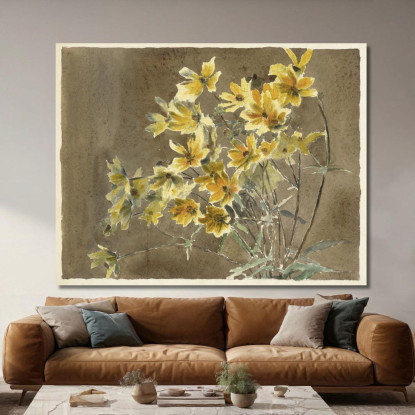 Fiore Giallo Con Bordo Hannah Borger Overbeck hbo20 quadro stampato su tela