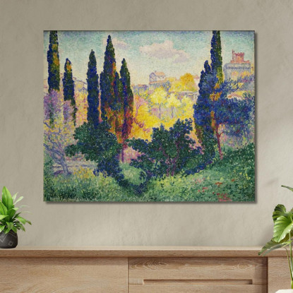 Cipressi A Cagnes Henri Edmond Cross hec7 quadro stampato su tela