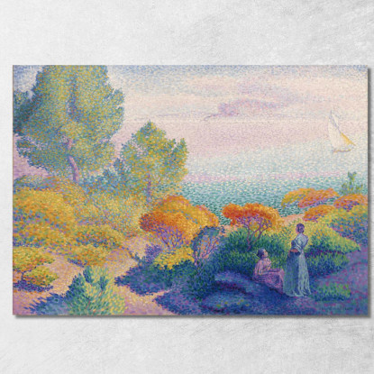 Due Donne Sulla Riva Henri Edmond Cross hec16 quadro stampato su tela