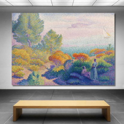 Due Donne Sulla Riva Henri Edmond Cross hec16 quadro stampato su tela