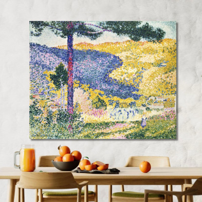 Valle Con Ombra Di Abete Sulla Montagna Henri Edmond Cross hec17 quadro stampato su tela