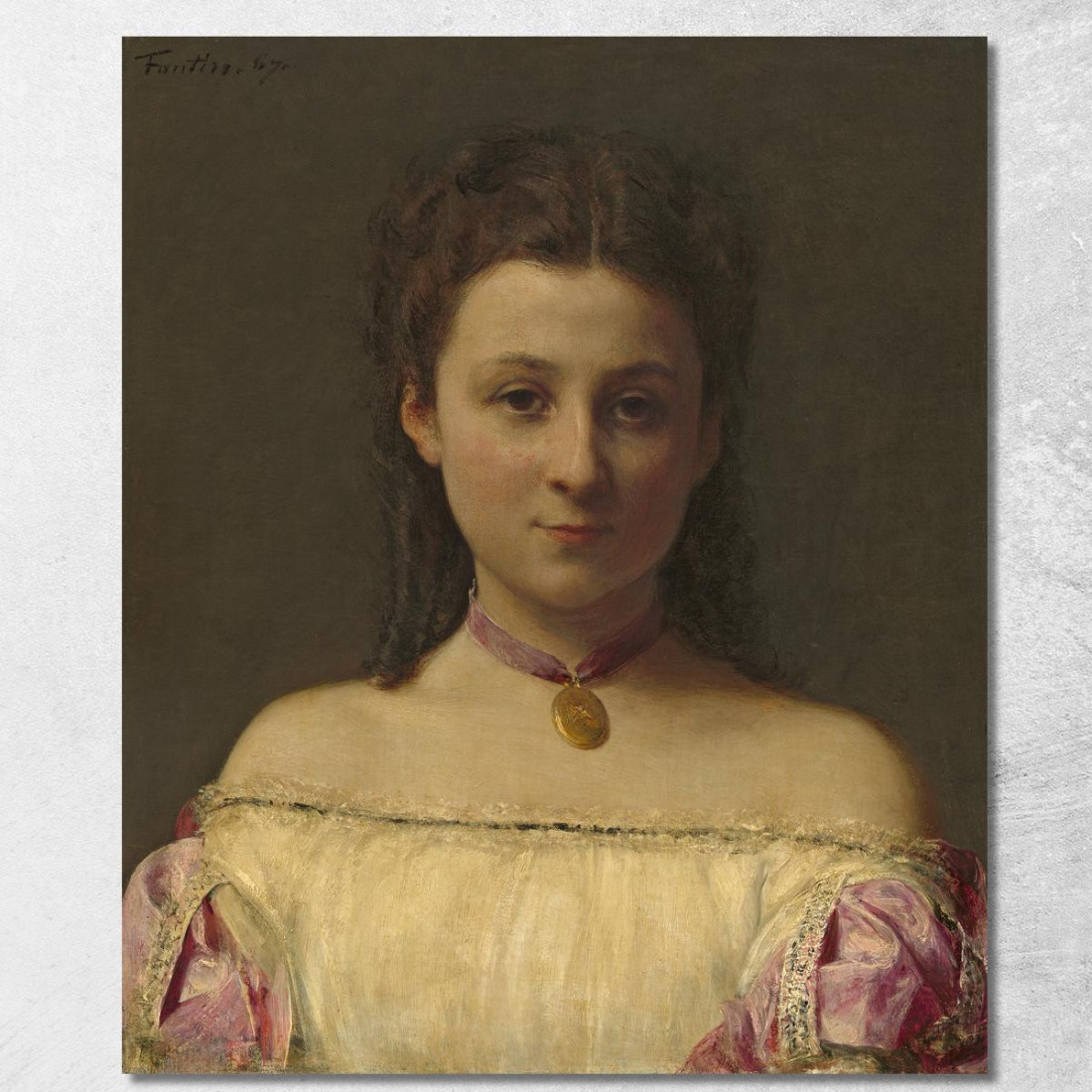 Mademoiselle De Fitz-James Henri Fantin-Latou hfl7 quadro stampato su tela Mademoiselle De Fitz-James Henri Fantin-Latou hfl7 quadro stampato su tela