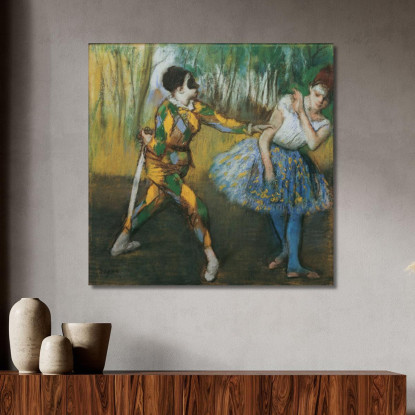 Arlecchino E Colombina Edgar Degas edg176 quadro stampato su tela