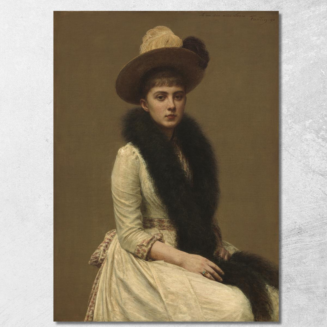 Ritratto Di Sonia Henri Fantin-Latou hfl10 quadro stampato su tela Ritratto Di Sonia Henri Fantin-Latou hfl10 quadro stampato su tela