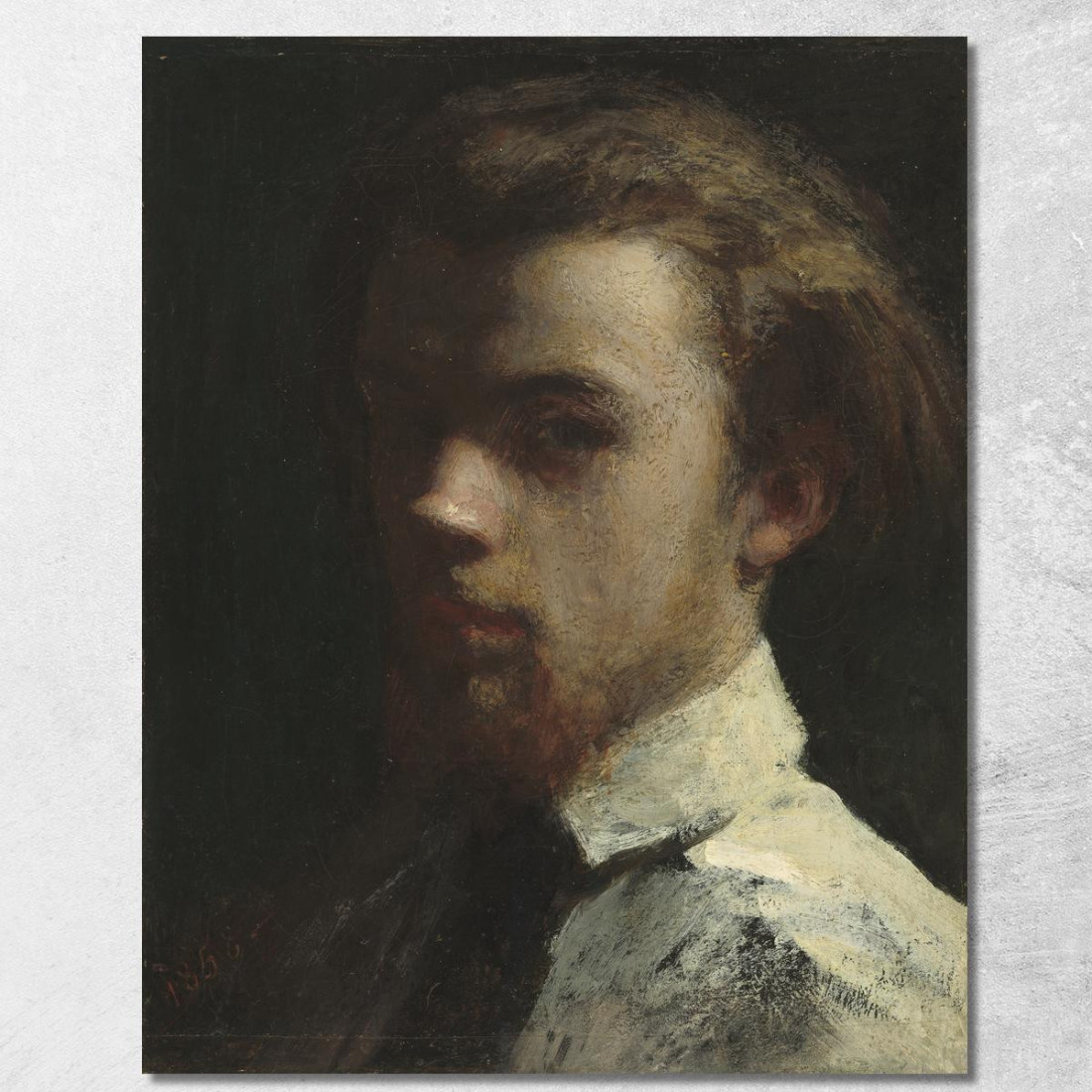 Autoritratto Henri Fantin-Latou hfl17 quadro stampato su tela Autoritratto Henri Fantin-Latou hfl17 quadro stampato su tela