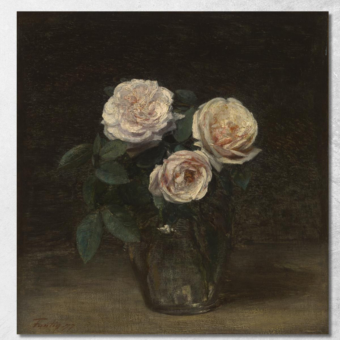 Natura Morta Con Rose Henri Fantin-Latou hfl23 quadro stampato su tela Natura Morta Con Rose Henri Fantin-Latou hfl23 quadro stampato su tela