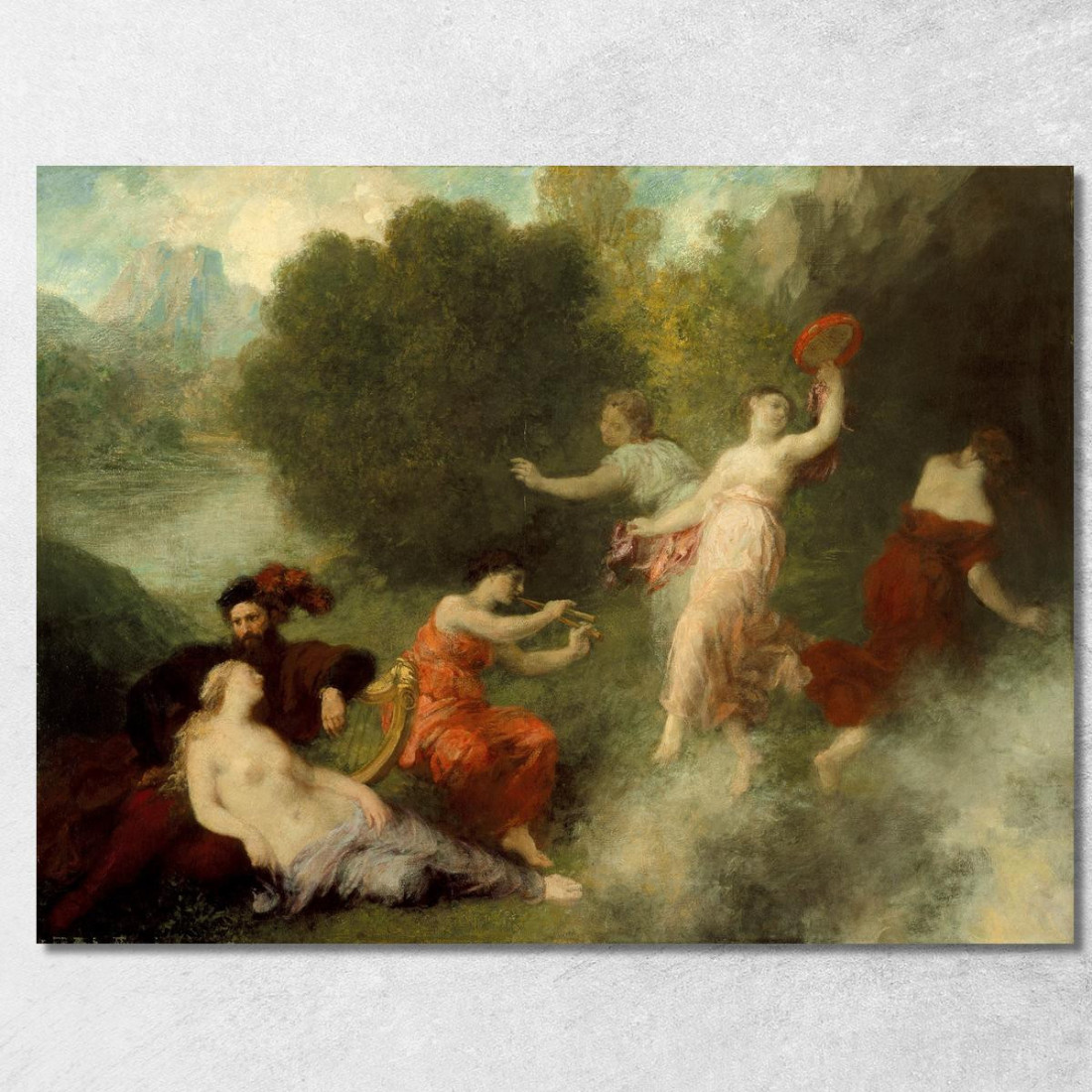Tannhäuser Sul Monte Venusberg Henri Fantin-Latou hfl25 quadro stampato su tela Tannhäuser Sul Monte Venusberg Henri Fantin-Latou hfl25 quadro stampato su tela