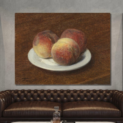 Tre Pesche Su Un Piatto Henri Fantin-Latou hfl26 quadro stampato su tela