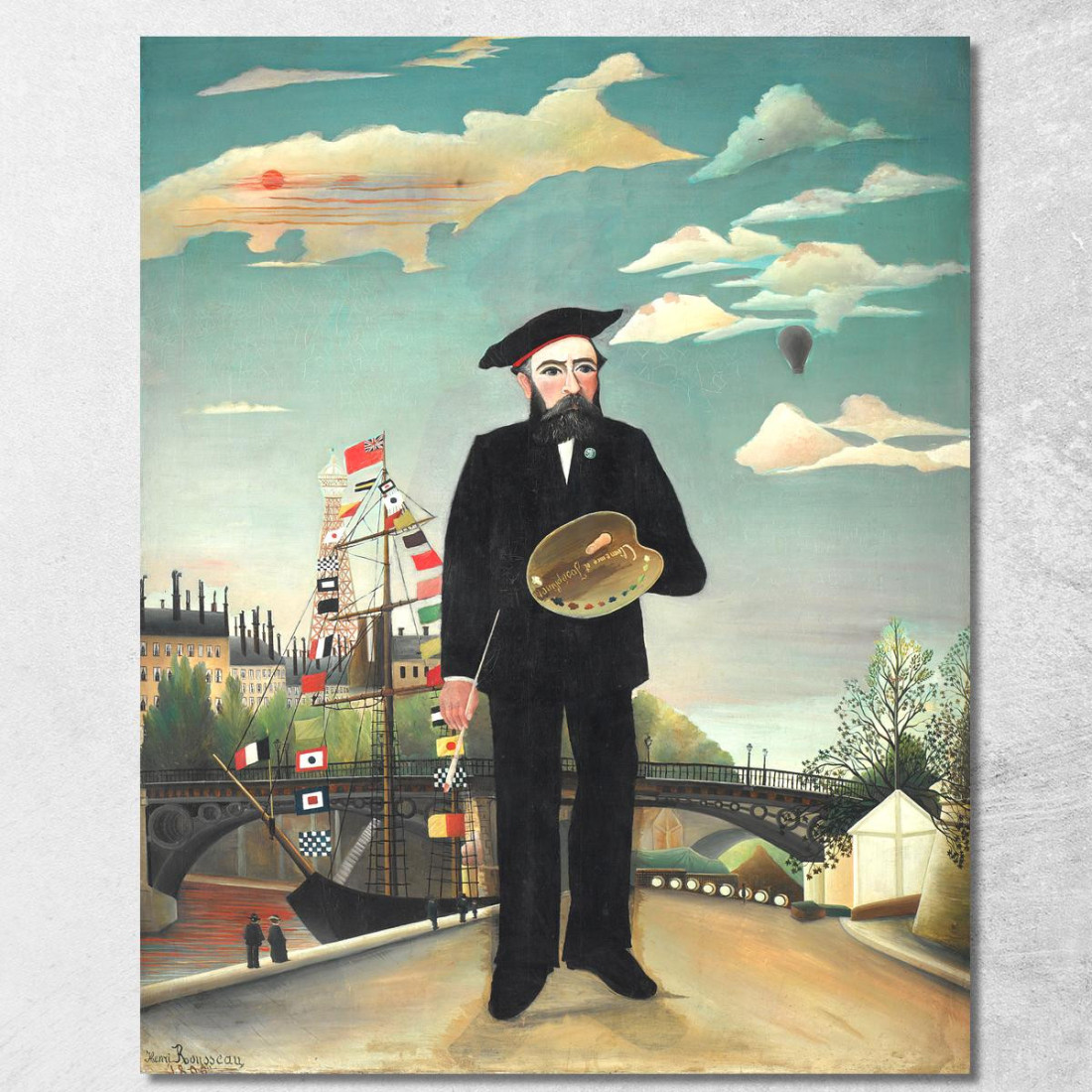 Me Stesso Ritratto Paesaggio Henri Rousseau hrs14 quadro stampato su tela