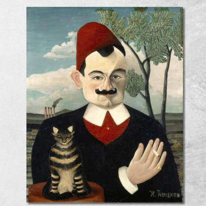 Ritratto Del Sig Henri Rousseau hrs21 quadro stampato su tela