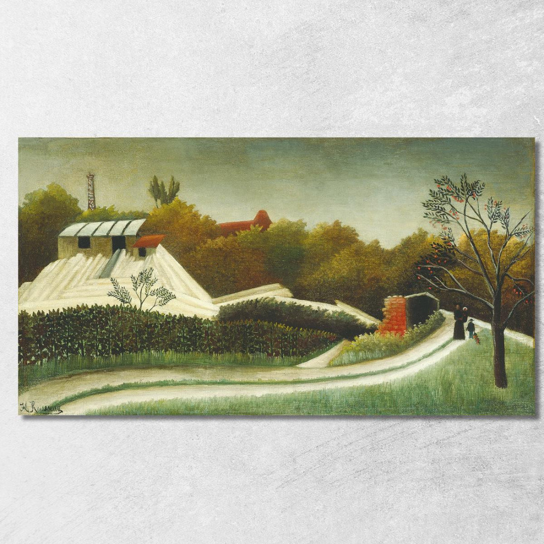 Segheria Alla Periferia Di Parigi Henri Rousseau hrs25 quadro stampato su tela Segheria Alla Periferia Di Parigi Henri Rousseau hrs25 quadro stampato su tela