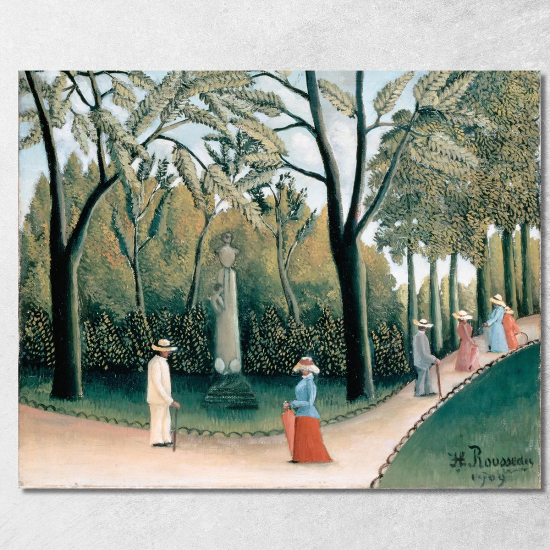 Il Monumento A Chopin Nei Giardini Del Lussemburgo Henri Rousseau hrs34 quadro stampato su tela Il Monumento A Chopin Nei Giardini Del Lussemburgo Henri Rousseau hrs34 quadro stampato su tela
