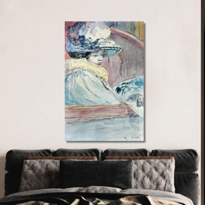 Donna In Una Loggia Henry Somm hmm19 quadro stampato su tela