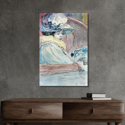 Donna In Una Loggia Henry Somm hmm19 quadro stampato su tela