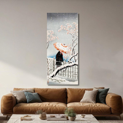 Albero Di Prugne Nella Neve Hiroaki Takahashi htk30 quadro stampato su tela