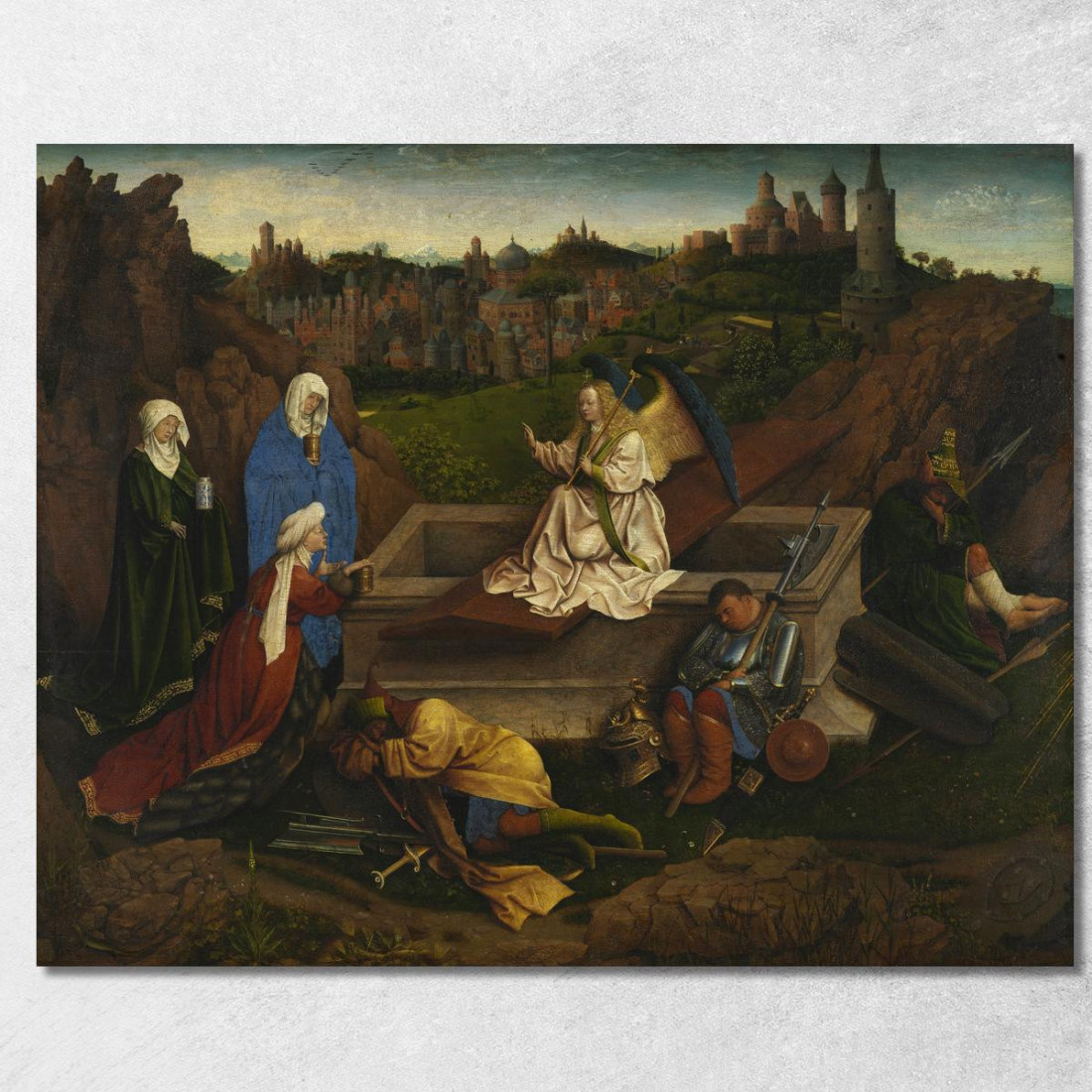 Le Tre Marie Al Sepolcro Jan van Eyck jve9 quadro stampato su tela Le Tre Marie Al Sepolcro Jan van Eyck jve9 quadro stampato su tela