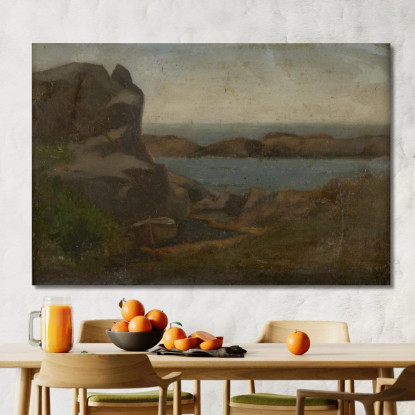 Vecchia Spiaggia Di Boathouse Newport John La Farge jlf18 quadro stampato su tela