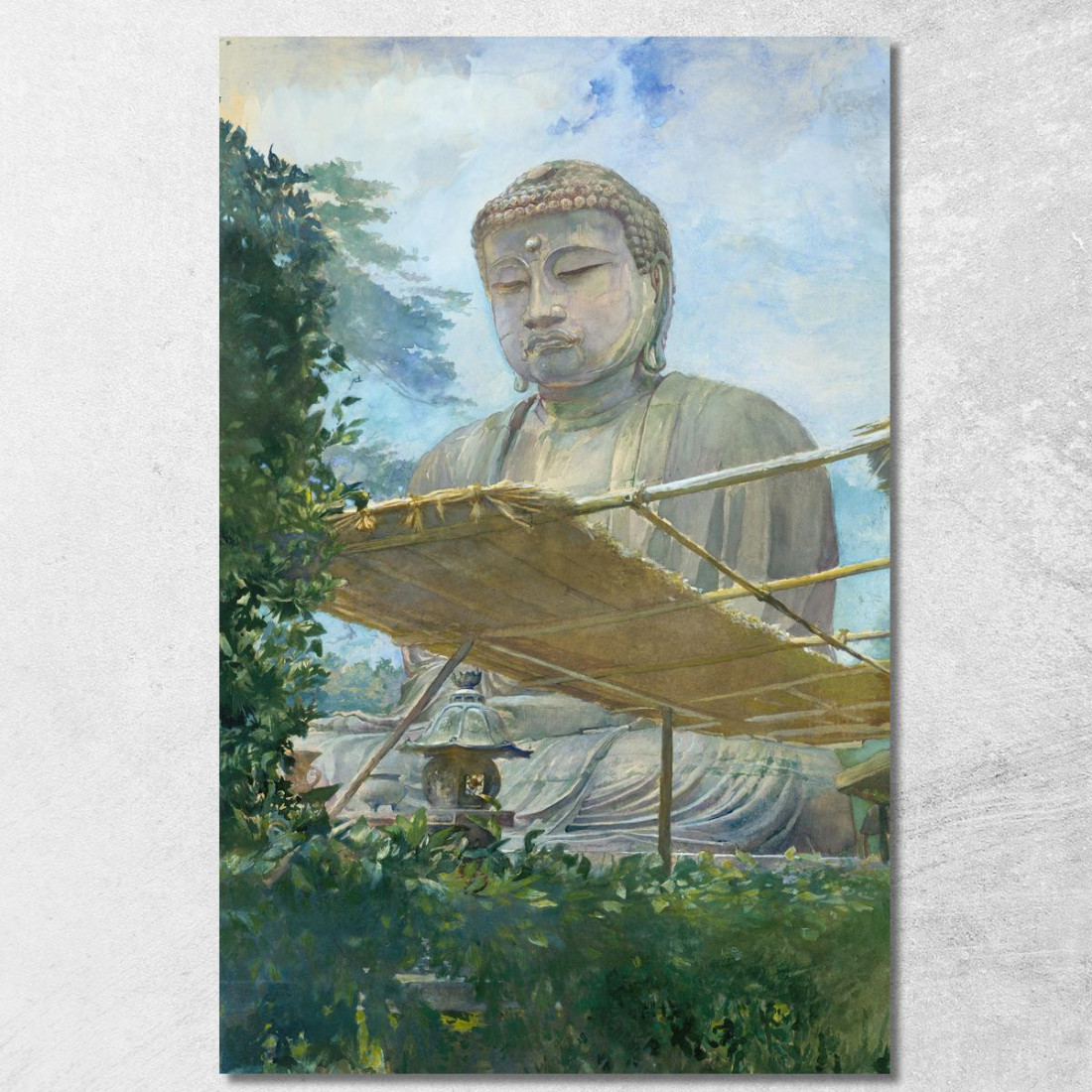 La Grande Statua Del Buddha Amida A Kamakura Conosciuta Come Il Daibutsu Del Giardino Del Sacerdote John La Farge jlf33 quadro La Grande Statua Del Buddha Amida A Kamakura Conosciuta Come Il Daibutsu Del Giardino Del Sacerdote John La Farge jlf33 quadro