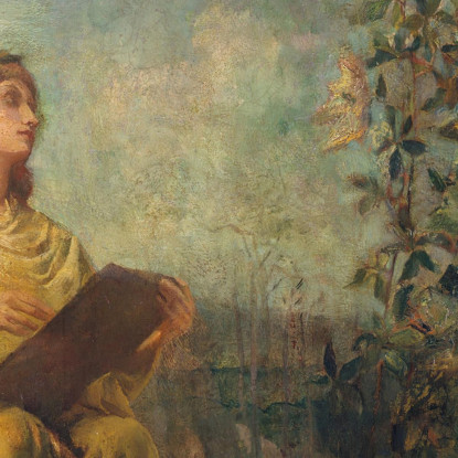 La Musa Della Pittura John La Farge jlf36 quadro stampato su tela