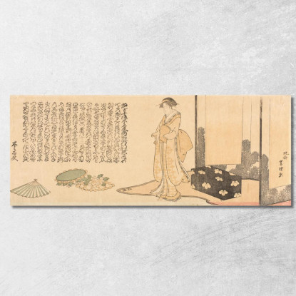 Geisha Che Si Prepara Per L'Esibizione katsushika hokusai khk19 quadro stampato su tela