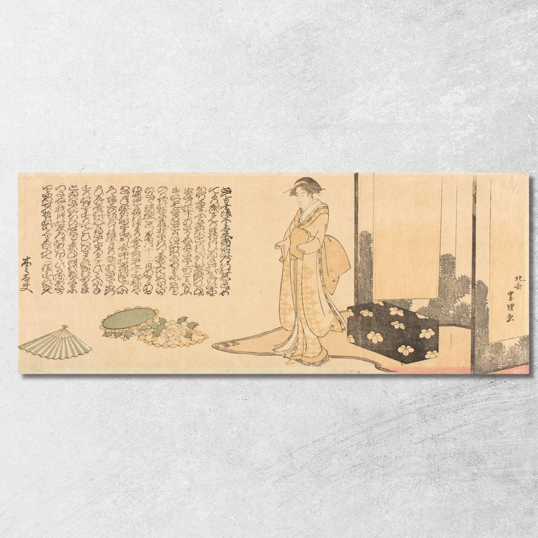 Geisha Che Si Prepara Per L'Esibizione katsushika hokusai khk19 quadro stampato su tela