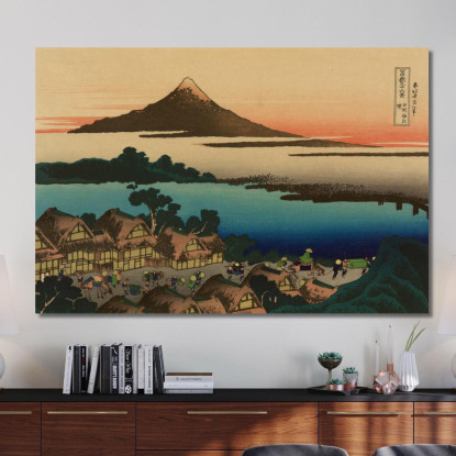 Alba A Isawa Nella Provincia Di Kai katsushika hokusai khk21 quadro stampato su tela