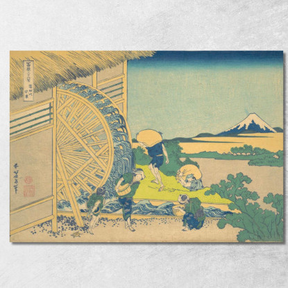 La Ruota Idraulica Di Onden katsushika hokusai khk91 quadro stampato su tela