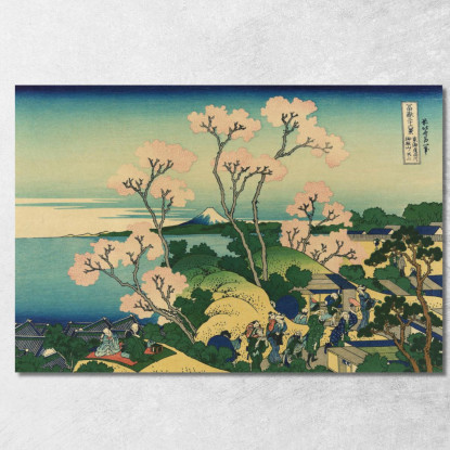 Collina Goten-Yama Shinagawa Sul Tokaido katsushika hokusai khk104 quadro stampato su tela