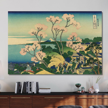 Collina Goten-Yama Shinagawa Sul Tokaido katsushika hokusai khk104 quadro stampato su tela