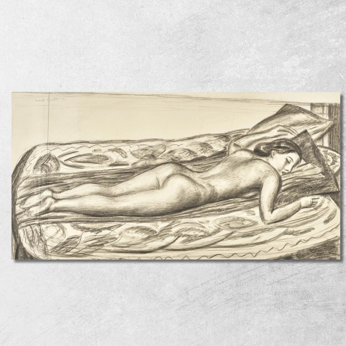 Nudo Sdraiato Su Un Letto Mark Gertler mgr13 quadro stampato su tela Nudo Sdraiato Su Un Letto Mark Gertler mgr13 quadro stampato su tela