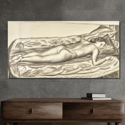 Nudo Sdraiato Su Un Letto Mark Gertler mgr13 quadro stampato su tela