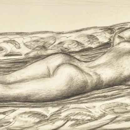 Nudo Sdraiato Su Un Letto Mark Gertler mgr13 quadro stampato su tela