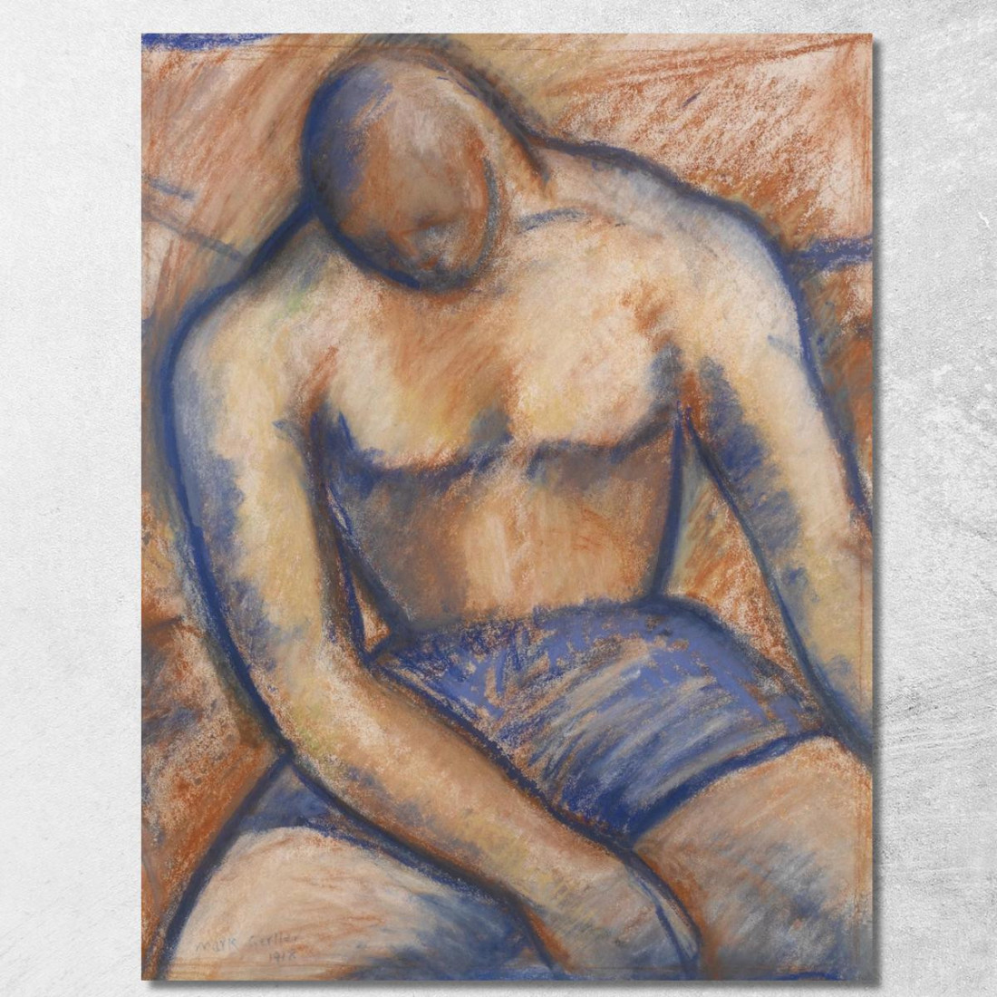 Pugile Seduto Mark Gertler mgr21 quadro stampato su tela Pugile Seduto Mark Gertler mgr21 quadro stampato su tela