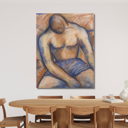 Pugile Seduto Mark Gertler mgr21 quadro stampato su tela