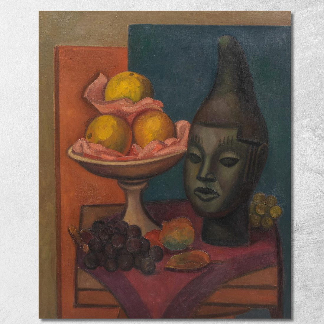Natura Morta Con Testa Di Benin Mark Gertler mgr23 quadro stampato su tela Natura Morta Con Testa Di Benin Mark Gertler mgr23 quadro stampato su tela