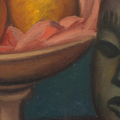 Natura Morta Con Testa Di Benin Mark Gertler mgr23 quadro stampato su tela