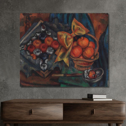 Natura Morta Con Melograni E Frutta Mark Gertler mgr24 quadro stampato su tela