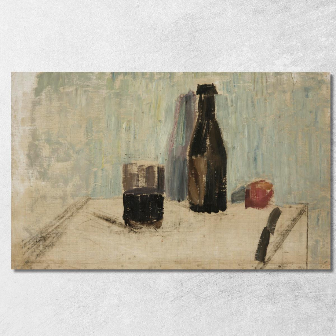 Natura Morta Con Una Bottiglia Nikolai Triik ntr28 quadro stampato su tela Natura Morta Con Una Bottiglia Nikolai Triik ntr28 quadro stampato su tela