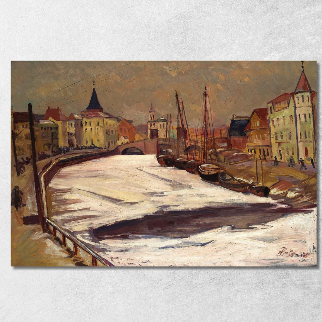 Tartu Invernale Con Emajõgi Nikolai Triik ntr45 quadro stampato su tela Tartu Invernale Con Emajõgi Nikolai Triik ntr45 quadro stampato su tela