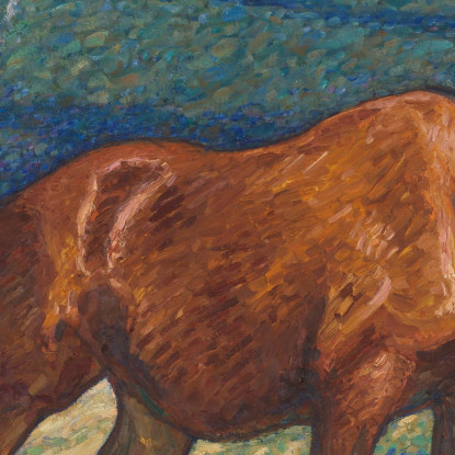 Cavallo Al Pascolo Nils Kreuger nkr20 quadro stampato su tela