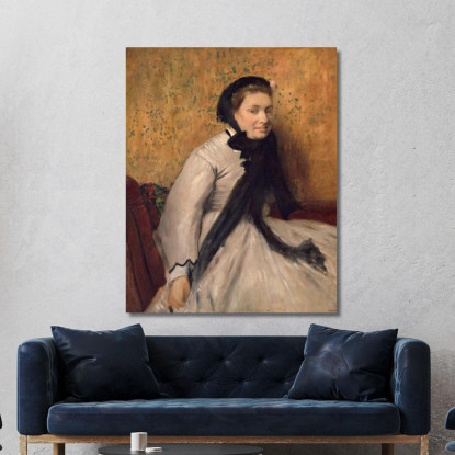 Ritratto Di Una Donna In Grigio Edgar Degas edg227 quadro stampato su tela