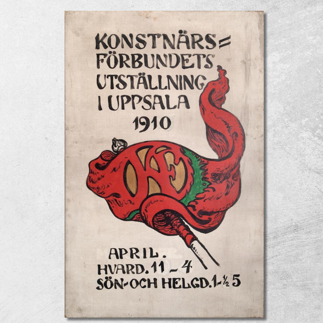 Manifesto Per La Mostra Della Artists' Society A Uppsala Nils Kreuger nkr41 quadro stampato su tela Manifesto Per La Mostra Della Artists' Society A Uppsala Nils Kreuger nkr41 quadro stampato su tela